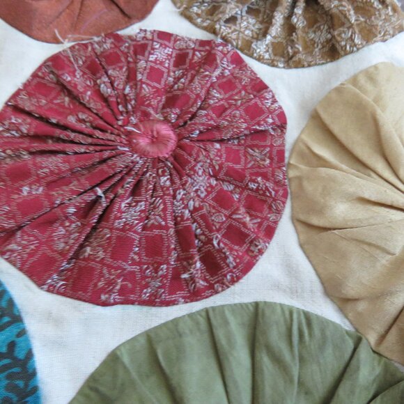 PIER 1 IMPORTS Cotton Silk Applique Patchwork Circle Decor Throw Pillow Sham - Picture 8 of 13